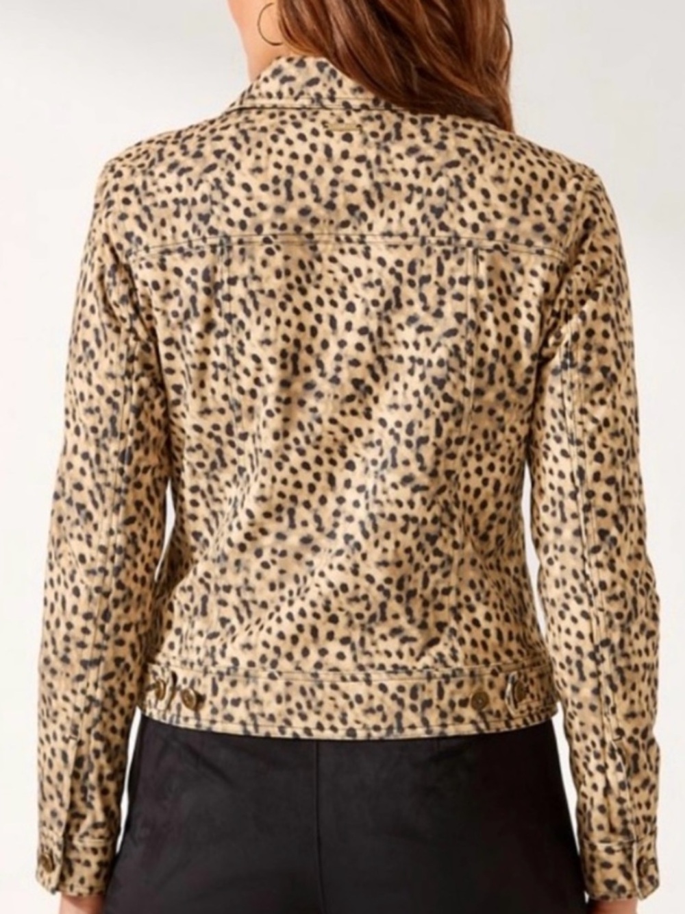 Tommy Bahama Salina Sands Cheetah Print Trucker Jacket in Golden Honey Medium - Picture 9 of 16
